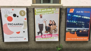 Plakate von Parteien