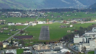Der Flugplatz Kägiswil aus der Luft. 