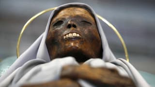 Mumifizierter Körper einer Ordensfrau