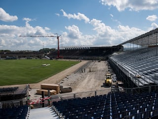 Ansicht des Stadions in Estavayer-le-Lac.