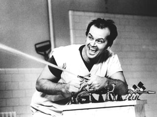 Jack Nicholson im Film «Einer flog über das Kuckucksnest». Jack Nicholson im Film «Einer flog über das Kuckucksnest».