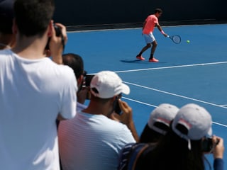 Federer beim Training.