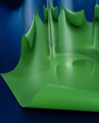 Ein Blau grünes Kunstwerk. Ein Blau grünes Kunstwerk.