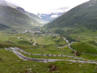 Die Tour de Suisse am Furkapass