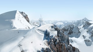 Visualisierung der geplanten neuen Bergstation und des Turmes auf dem Titlis. Visualisierung der geplanten neuen Bergstation und des Turmes auf dem Titlis.