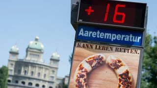 Temperaturanzeige vor dem Bundeshaus Temperaturanzeige vor dem Bundeshaus