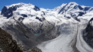 Der Monterosagletscher ist fast aper. Der Monterosagletscher ist fast aper.