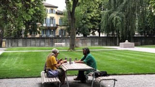 Randständige im Stadtpark Chur Randständige im Stadtpark Chur