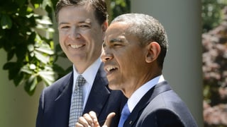 US-Präsident Barack Obama und der neue FB-Direktor James Comey. US-Präsident Barack Obama und der neue FB-Direktor James Comey.
