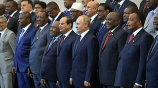 Putin mit Vertretern afrikanischer Länder Putin mit Vertretern afrikanischer Länder