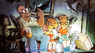 Die Simpsons in Frankreich: im Couch-Gag des französischen Regisseurs Sylvain Chomet.