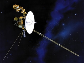 Illustration der Raumsonde «Voyager 1» Illustration der Raumsonde «Voyager 1»