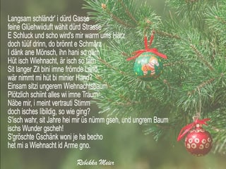 Adventsgedicht auf grünem Hintergrund.