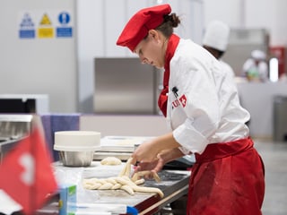 Die Schweizer Bäckerin Ramona Bolliger am 1. Wettkampftag.