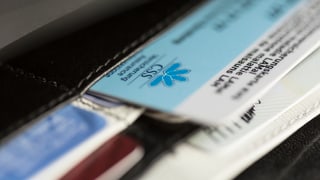Krankenkassenkarte in Portemonnaie
