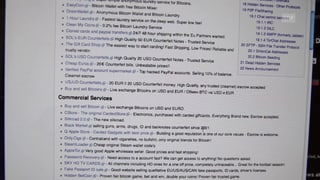 Ein Bild der Tor-Webseite The Hidden Wiki auf dem eine Linksammlung zu sehen ist.