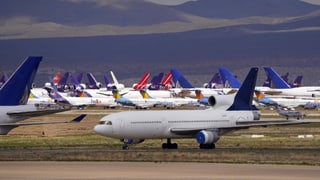 Geparkte Flugzeuge in den USA.