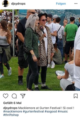 Foto auf Instagram vom falschen Macklemore