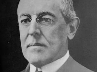 Schwarzweiss-Bild von Woodrow Wilson 