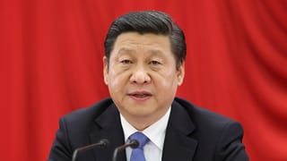 Porträtaufnahme von Chinas Präsident Xi Jinping.
