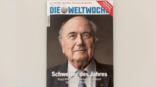 Titelblatt der Weltwoche mit Bild von Sepp Blatter und der Überschrift Schweizer des Jahres. Titelblatt der Weltwoche mit Bild von Sepp Blatter und der Überschrift Schweizer des Jahres.
