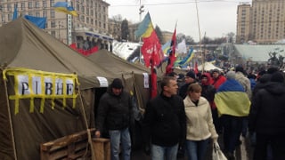 Zeltcamps auf dem Kiewer Unabhängigkeitsplatz