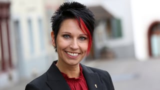 Porträtaufnahme Sandra Sollberger. Porträtaufnahme Sandra Sollberger.
