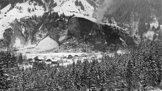 So sieht er aus, der Fels, nach den Explosionen im Dezember 1947. So sieht er aus, der Fels, nach den Explosionen im Dezember 1947.