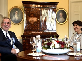 Leuthard und Van der Bellen im Gespräch.