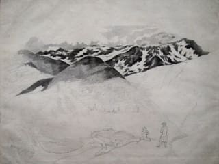 Skizze von Goethe: Scheideblick nach Italien Skizze von Goethe: Scheideblick nach Italien