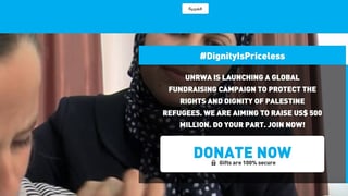 Ein Button auf der Website ruft zu Spenden auf.