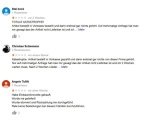 Negative Kommentare auf google