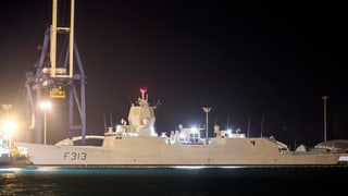Norwegische Fregatte, die syrische Chemiewaffen abtransportiert.