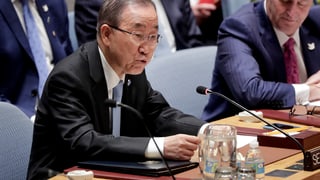 Ban Ki Moon spricht an einer Sitzung des UNO-Sicherheitsrates