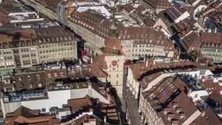 Luftaufnahme der Berner Altstadt.