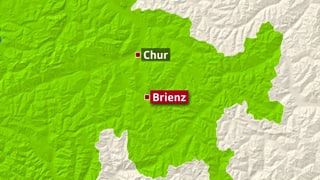 Karte mit Brienz und Chur. Karte mit Brienz und Chur.