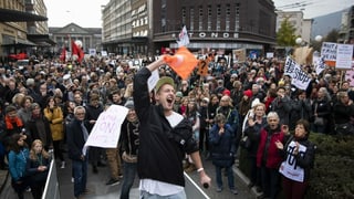 Protest in biel Protest in biel