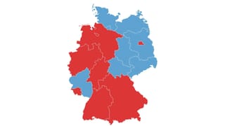 Eine Karte von Deutschland mit Verboten in einzelnen Bundesländern. Eine Karte von Deutschland mit Verboten in einzelnen Bundesländern.