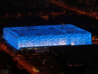 Im renovierten Aquatics Center im Olympic Green werden die Curling-Bewerbe stattfinden. 2008 erhielt das Gebäude den Übernamen «Ice Cube».