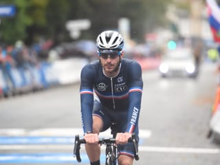 Florian Senechal auf dem Rennrad. Florian Senechal auf dem Rennrad.