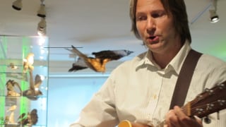 Der Thurgauer Liedermacher Marcel Haag hat einen musikalischen Rundgang durchs Naturmuseum geschaffen.