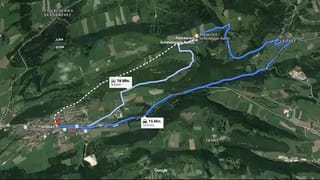 Google Maps Printscreen der drei Routen Google Maps Printscreen der drei Routen