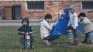 Kinder in einer tschechischen Flüchtlingseinrichtung. Kinder in einer tschechischen Flüchtlingseinrichtung.