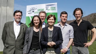 Das Präsidium der Grünen posiert für ein Foto