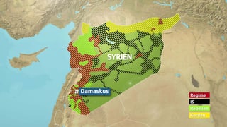 Einflussgebiete in Syrien.