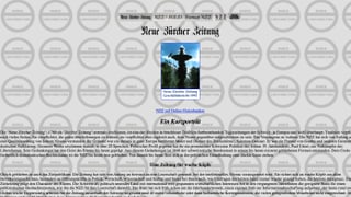 Eine alte Version der Homepage der Neuen Zürcher Zeitung wird gezeigt.