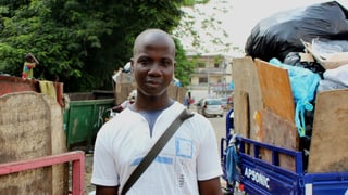 Portrait von Gantien Tai, Müllmann in Abidjan, Elfenbeinküste