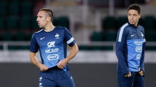 Franck Ribéry und Samir Nasri beim Training.