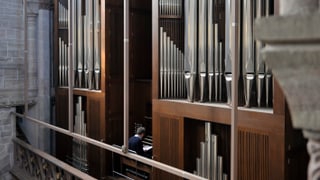 Ausschnitt der Orgel des Basler Münster. 