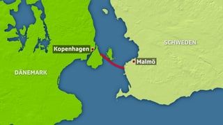 Karte: Die Öresundbrücke